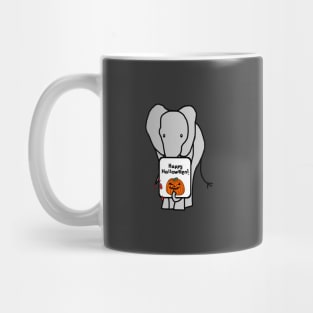 Small Vampire Elephant with Halloween Horror Card Mug